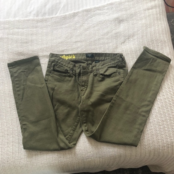 J. Crew army green jeans - Picture 1 of 6